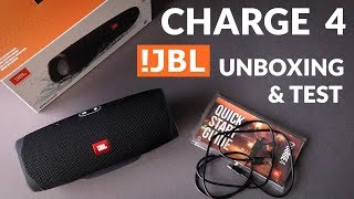 JBL Charge 4  Unboxing amp Sound Test [upl. by Nairod302]