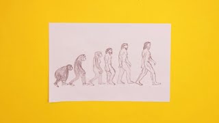 Evolution of Man drawing  Pencil Sketching Tutorial [upl. by Ode251]