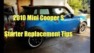 2010 Mini Cooper S Starter Replacement Tips [upl. by Neural]