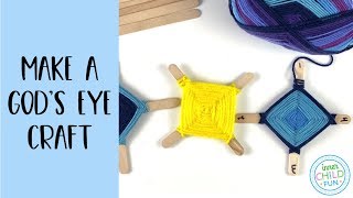 How to Make a Gods Eye with 2 Sticks [upl. by Petronella]