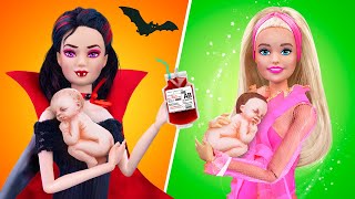 12 DIY Baby Doll Hacks and Crafts  Vampire Mom vs Glamour Mom [upl. by Eleanor]