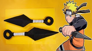 How to make a Kunai Knife Naruto with cardboard  diy Naruto Kunai [upl. by Naahsar]