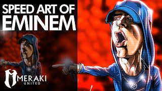 EMINEM CARICATURE  SPEED ART [upl. by Notsle]