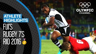 🇫🇯 Fijis road to the Rugby 7s Gold Medal🥇 All Mens Tries at Rio 2016  Athlete Highlights [upl. by Aala]