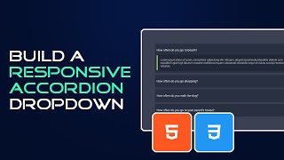 Responsive FAQ accordion dropdown  HTML and CSS Tutorial [upl. by Allix]