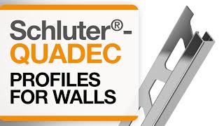 How to install tile edge trim on walls Schluter®QUADEC profile [upl. by Thema995]