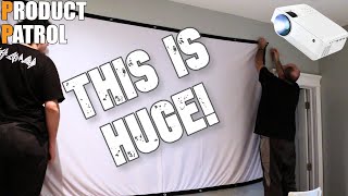 120 Inch Portable Projector Screen  My Bedroom Movie Watching DIY [upl. by Lehteb]