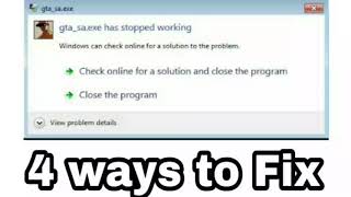 4 ways to fix Gtasaexe has stopped working 100℅ working [upl. by Perni]