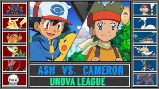 Ash vs Cameron Pokémon SunMoon  Unova League Quarterfinal [upl. by Cowie]