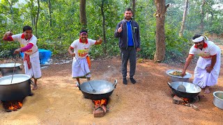 Winter special chicken curry by Jamaibabu and special daal recipe cooking for village people [upl. by Caddaric]