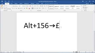 How to type pound currency symbol in Microsoft Word [upl. by Yluj863]