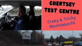 How to Tackle Chertsey Driving Test Centres MOST CHALLENGING Roundabouts [upl. by Marta]