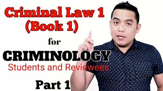 CRIMINAL LAW 1 Book 1 For Criminology students [upl. by Anaiuq]