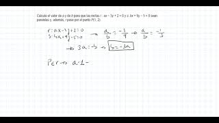 Rectas paralelas parámetros [upl. by Lebam]
