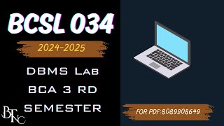 BCSL034 SOLVED ASSIGNMENT 2024 JULY2025 JANIGNOU [upl. by Eah]