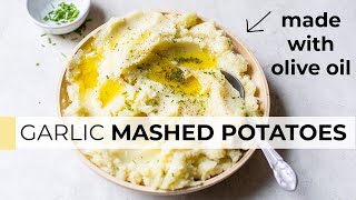 GARLIC MASHED POTATOES  dairyfree  vegan recipe [upl. by Ambrosine]