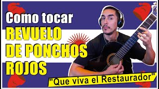 REVUELO DE PONCHOS ROJOS  Como tocar clasesdeguitarra tutorial guitarra tabs folklore zamba [upl. by Ot]