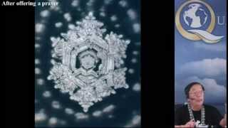 Dr Masaru Emoto talking about his Famous Fujiwara Dam Water Experiment and Pictures at WCQM [upl. by Eibrad]