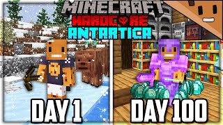 I Survived 100 Days in ANTARCTICA in Hardcore Minecraft Heres What Happened [upl. by Thirzia667]