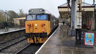 Class 50 and 104 depart Ramsbottom [upl. by Nnitsuj359]