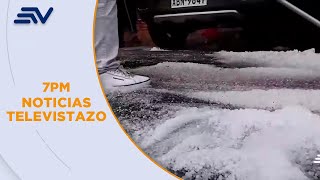 La lluvia y granizo en Cuenca aportó poco a recuperación de hidroeléctricas  Televistazo  Ecuavisa [upl. by Kinom]