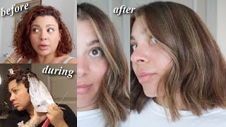 How to Copper hair to bronde balayage at home in one step [upl. by Nnail947]