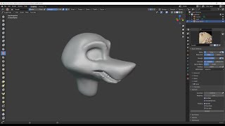 Sculpting a simple fursuit head with Blender [upl. by Clayson476]