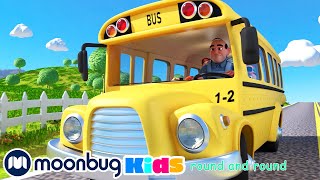 The Wheels on the Bus  Sing Along  CoComelon  Moonbug Literacy [upl. by Tterrej]