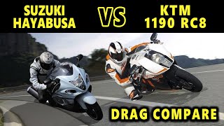 Hayabusa vs KTM RC8 KTM1190RC8vsHayabusa [upl. by Tobi]