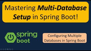 Configuring Multiple Data SourcesDatabases in a Spring Boot Application From Start to Finish [upl. by Zanahs]