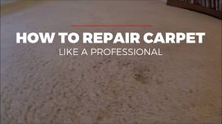 Fixing Damaged Carpet NO SPECIAL TOOLS  Baos Repairs [upl. by Naryk]