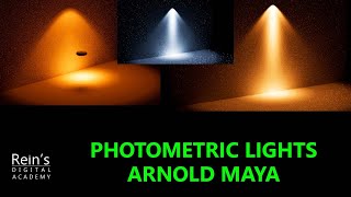 Photometric lights in Arnold Renderer Use IES light profile Maya Lighting Tutorial English [upl. by Anaytat162]