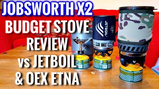 JOBSWORTH X2 BUDGET COMPACT CAMPING STOVE Cheap JetBoil Alternative [upl. by Anaugal]