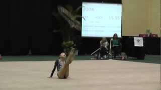 12yearold Elena Shinohara Hoop at 2012 US Junior Olympics Rhythmic Gymnastics 新体操小学生 [upl. by Norab]