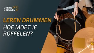 Leren Drummen Hoe Moet Je Roffelen  Online Drumles 261 [upl. by Juana]