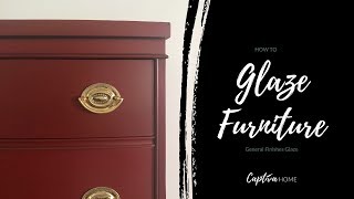 How to Glaze Furniture with General Finishes Pitch Black Glaze  Furniture Painting Technique [upl. by Cousin601]