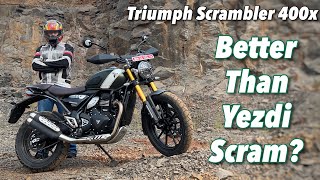 2024 Triumph Scrambler 400X Review  Better Than Yezdi Scrambler [upl. by Wildermuth]