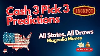 Cash 3 Pick 3 Predictions 38 Lottery Predictions Workout Strategy for All States and Areas [upl. by Nahtanohj240]