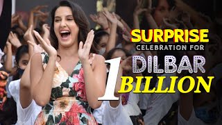 Nora Fatehi makes HISTORY  SURPRISE Dilbar Celebration for 1 BILLION [upl. by Nonez]