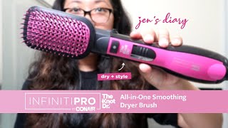 Infinitipro by Conair The Knot Dr AllinOne Smoothing Dryer Brush  Unboxing amp Review [upl. by Rillis839]