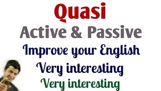 Quasi sentences  Quasi passive voice sentences  Advance structure of English by Taukir [upl. by Atiana86]