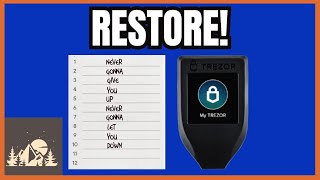 Restore your Trezor Model T from Recovery Phrase [upl. by Anneyehc]