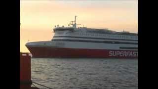 SUPERFAST XI Arrival in Igoumenitsa 270812 Ferry docking Igoumenitsa SUPERFAST FERRIES [upl. by Innej]