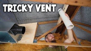 Tricky Bathroom Vent Install  Salvaged Mobile Home Rebuild [upl. by Christye]