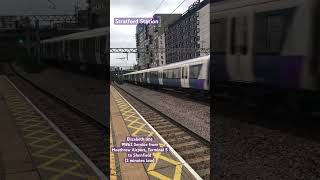 Elizabeth line departs Stratford elizabethline train nationalrail [upl. by Enybor407]