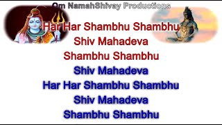 Hara Hara Shambhu Shiva Mahadeva Karaoke With Lyrics English Lord Shiva Songs Lord Shiva Mantra [upl. by Namrak]