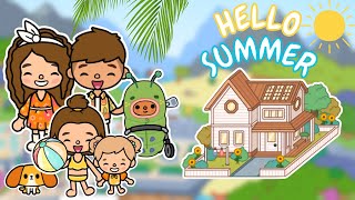 Summer House ☀️🍉 Big Family Home 🌻 Toca Boca House Ideas 😎 TOCA GIRLZ [upl. by Aehtrod]