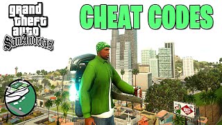 Grand Theft Auto San Andreas Remastered ALL Cheat Codes [upl. by Mountford]