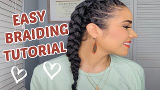 HOW TO FRENCH BRAID NATURAL CURLY HAIR [upl. by Eydnarb589]