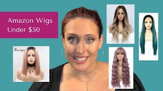 Wig Haul TryOn Top Rated Amazon Wigs Under 50 [upl. by Jenelle]